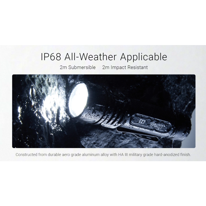 Nitecore EX7 Latarka USB-C 6000lm: Super Jasna, Ładowalna dla Outdooru i Długiego Działania