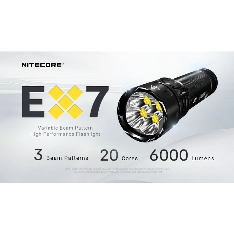 Nitecore EX7 Latarka USB-C 6000lm: Super Jasna, Ładowalna dla Outdooru i Długiego Działania