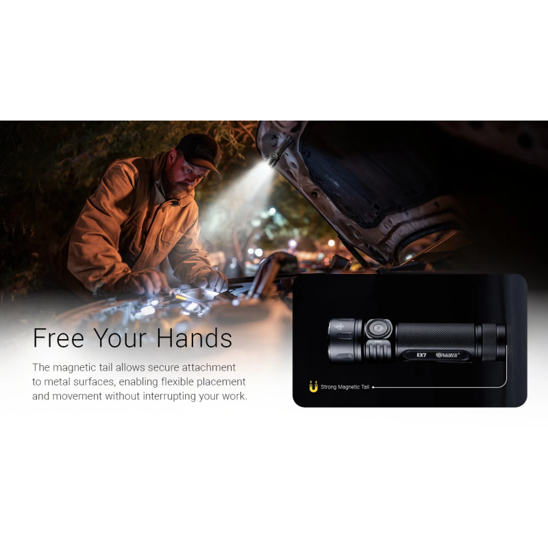 Nitecore EX7 Latarka USB-C 6000lm: Super Jasna, Ładowalna dla Outdooru i Długiego Działania