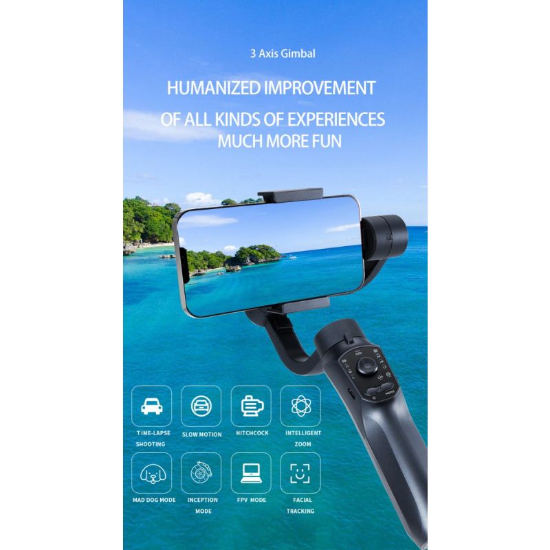 Stabilizator F10 Pro gimbal 3-osiowy podręczny do filmowania mobilnego kompatybilność z Android iPhone
