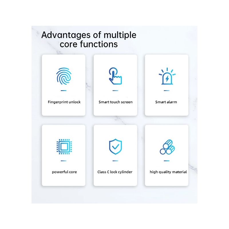 Elektroniczny inteligentny zamek do drzwi z biometrycznym odciskiem palca bezkluczowy dostęp bezpieczeństwo domowe