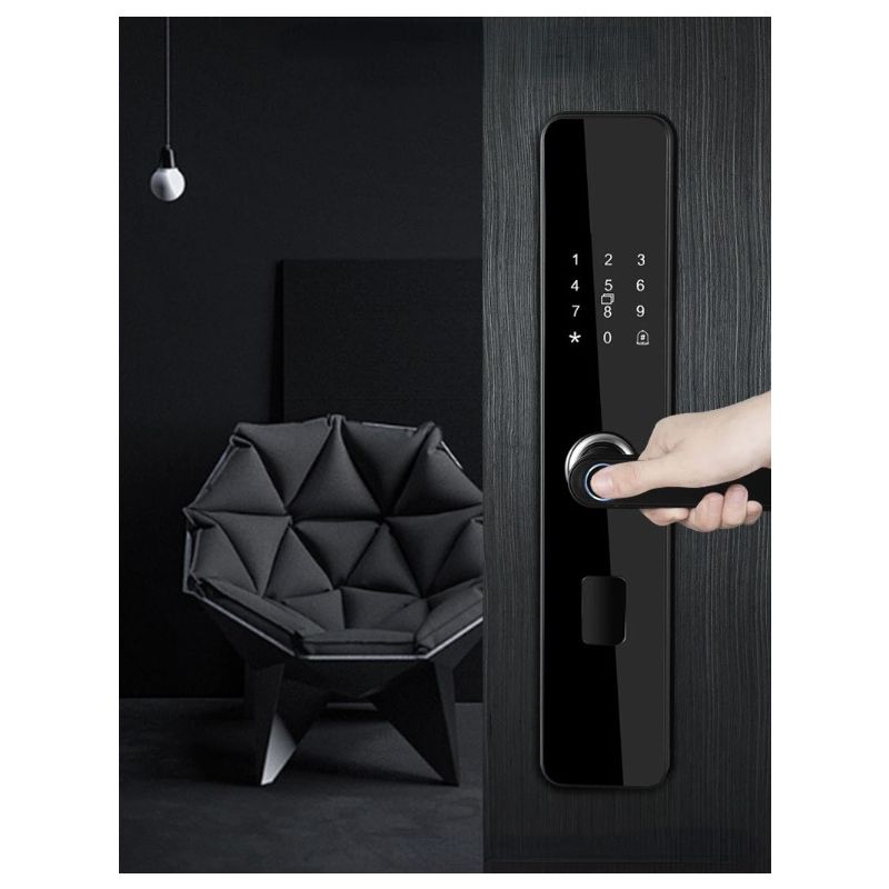 Elektroniczny inteligentny zamek do drzwi z biometrycznym odciskiem palca bezkluczowy dostęp bezpieczeństwo domowe