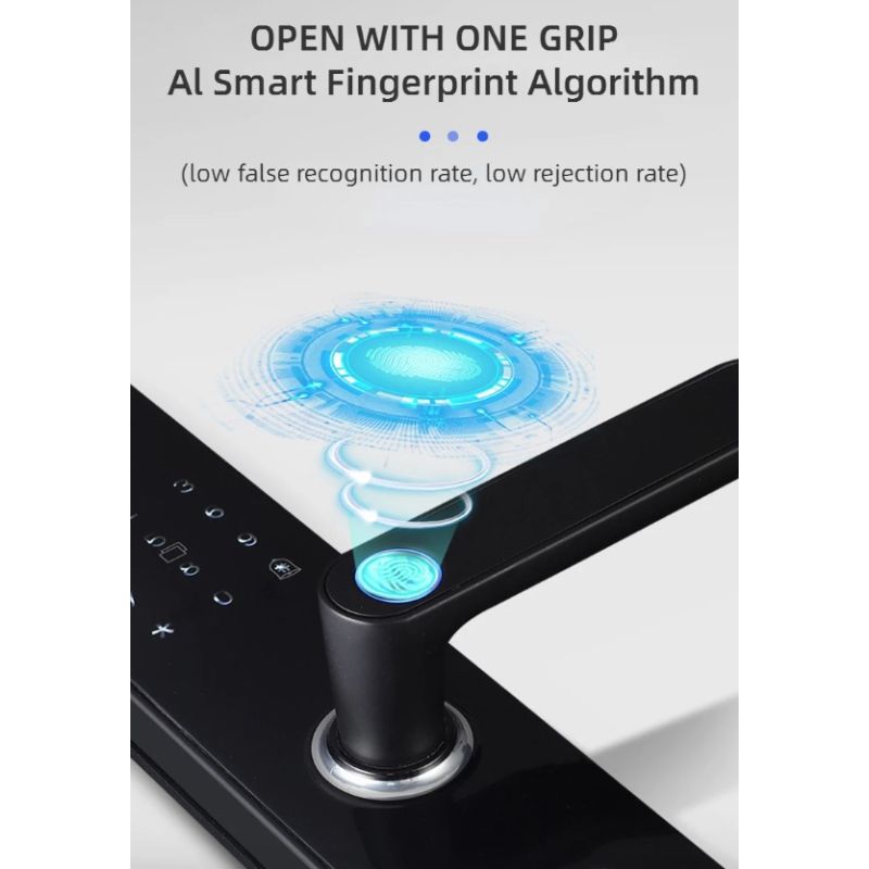 Elektroniczny inteligentny zamek do drzwi z biometrycznym odciskiem palca bezkluczowy dostęp bezpieczeństwo domowe