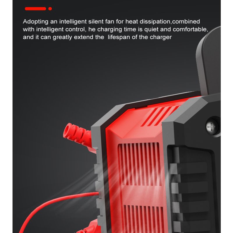 FOXSUR 20A przenośna ładowarka samochodowa 12V 24V AGM LiFePO4 automatyczna naprawa niezawodne działanie