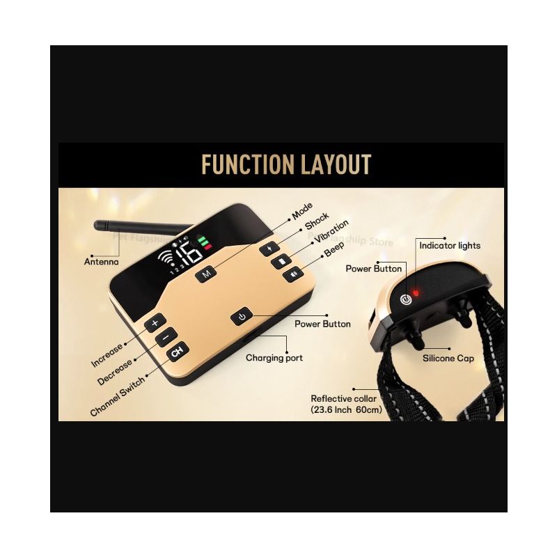 Bezprzewodowe Elektroniczne Ogrodzenie dla Psów i Obroża Szkoleniowa dla Psów Komfortowe Szkolenie Zwierząt