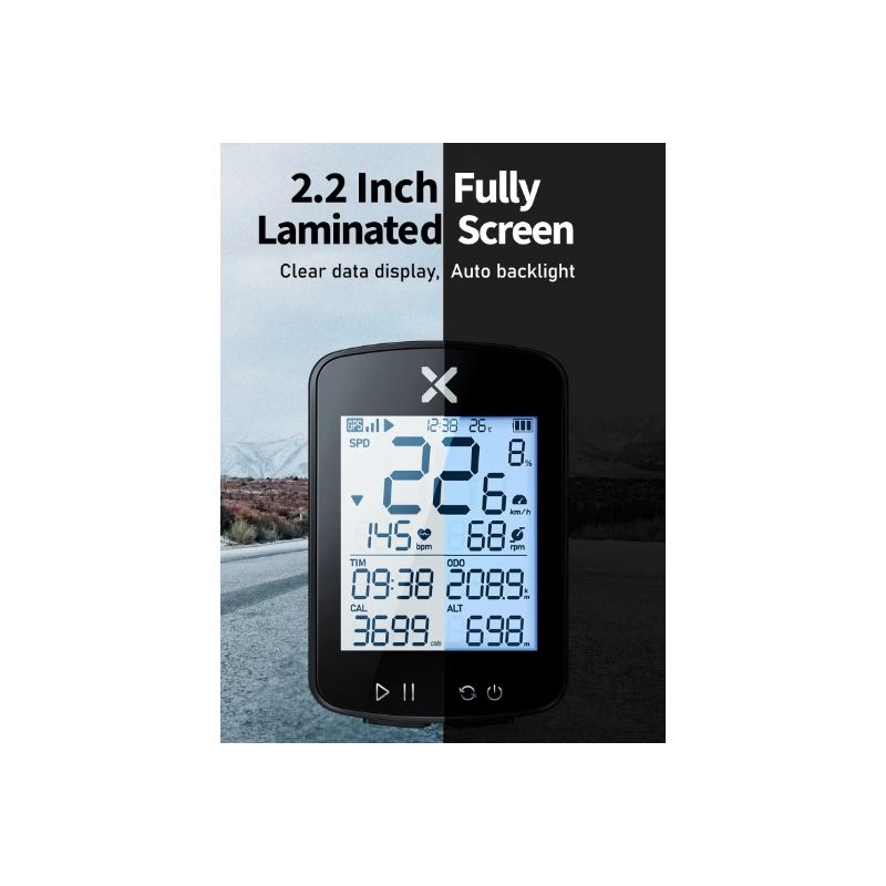 XOSS G+ G2 komputer rowerowy GPS z wyświetlaczem 2,2 cala i synchronizacją STRAVA na przygodę i trening