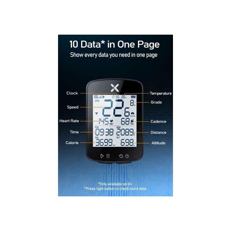 XOSS G+ G2 komputer rowerowy GPS z wyświetlaczem 2,2 cala i synchronizacją STRAVA na przygodę i trening