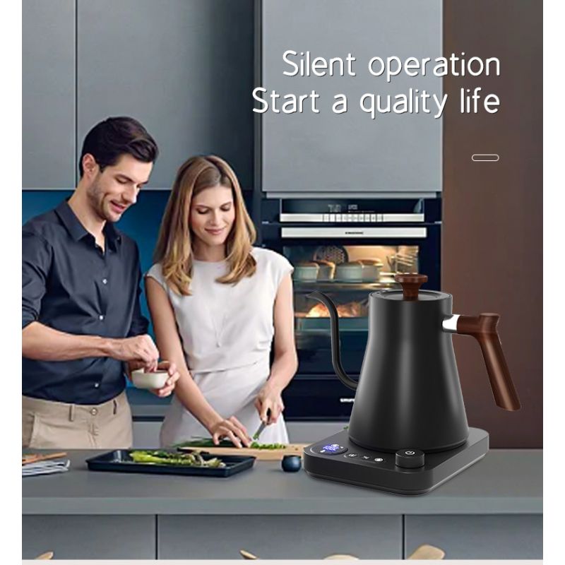 Czajnik elektryczny 1200 W gęsia szyja z regulator temperatury precyzyjne zalewanie szybkie nagrzewanie