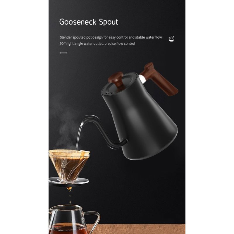 Czajnik elektryczny 1200 W gęsia szyja z regulator temperatury precyzyjne zalewanie szybkie nagrzewanie