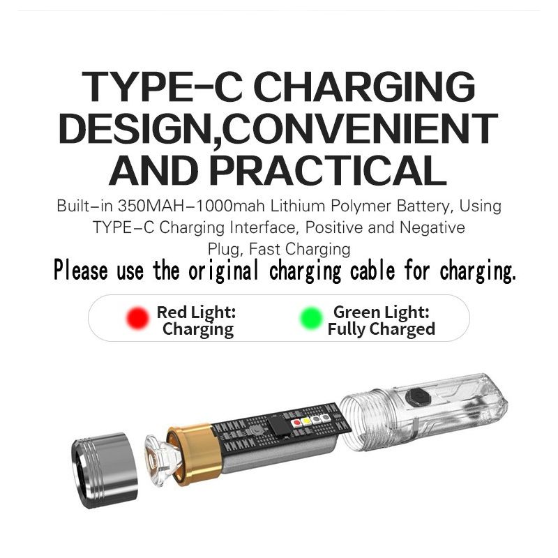 GT13 TIKI Mini Brelok do Kluczy Oświetlenie Przenośne 1000 Lumenów Światło UV Na Zewnątrz Latarka 62g