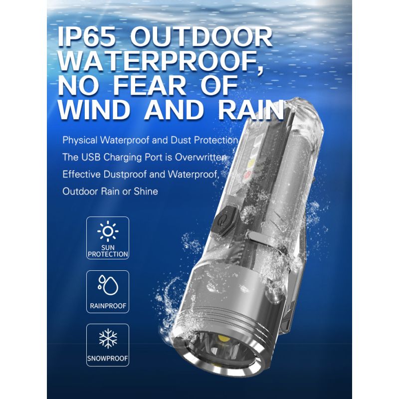 GT13 TIKI Mini Brelok do Kluczy Oświetlenie Przenośne 1000 Lumenów Światło UV Na Zewnątrz Latarka 62g