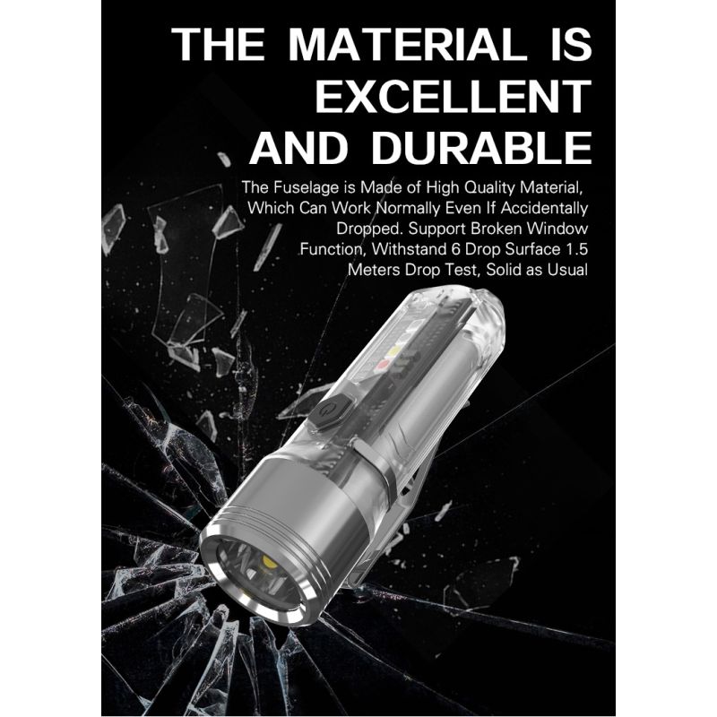 GT13 TIKI Mini Brelok do Kluczy Oświetlenie Przenośne 1000 Lumenów Światło UV Na Zewnątrz Latarka 62g