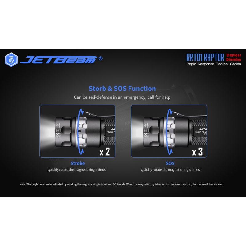 JetBeam Jet-RRT01 XP-L jasna latarka EDC 950 lumenów kompaktowa i niezawodna latarka turystyczna i awaryjna