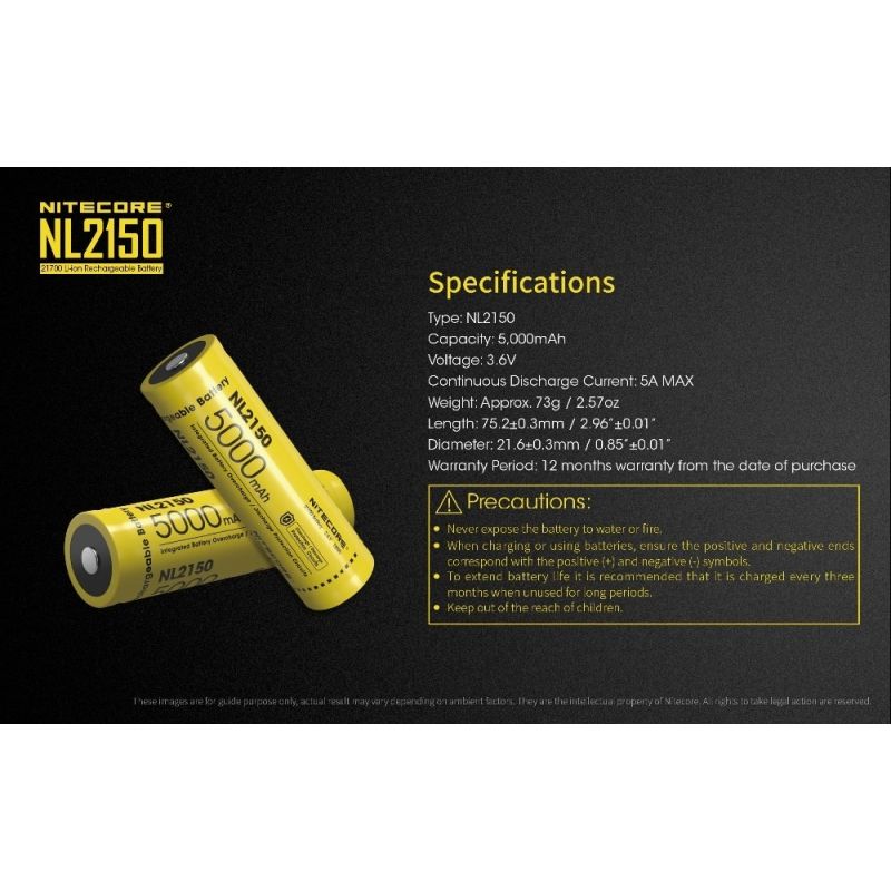 Akumulator NITECORE NL2150 5000mAh 3.6V Li-ion dla długotrwałego zasilania i sprzętu outdoorowego