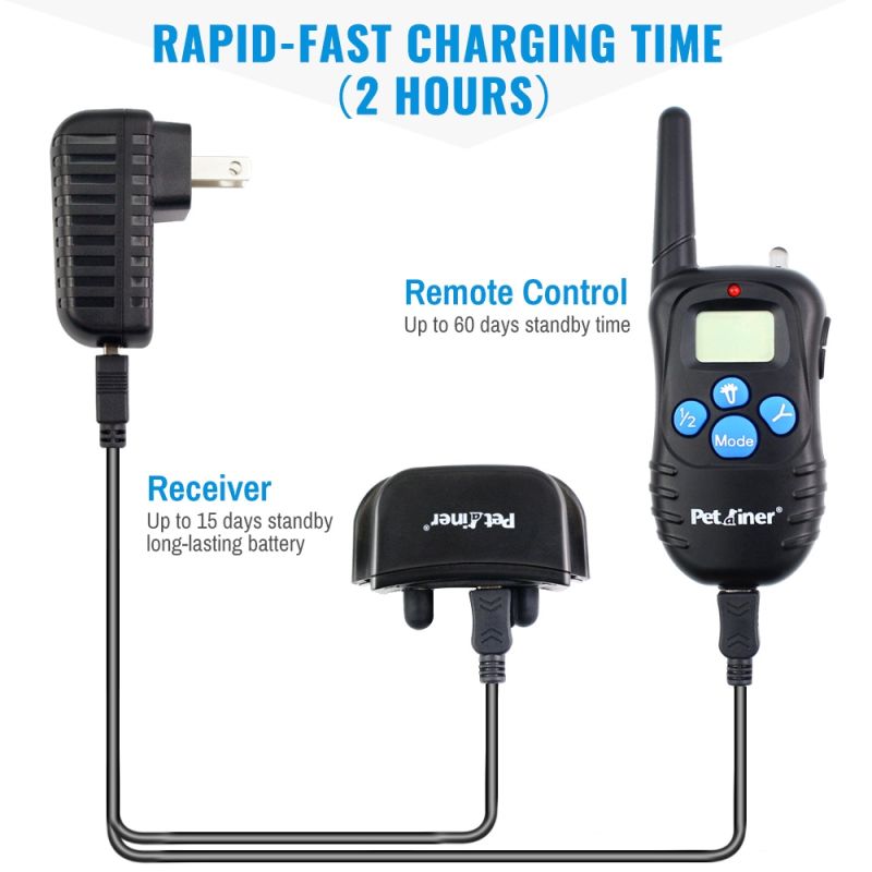 Nowa wodoodporna obroża Petrainer 998D z pilotem LCD dla małych i dużych psów zasięg 300 metrów