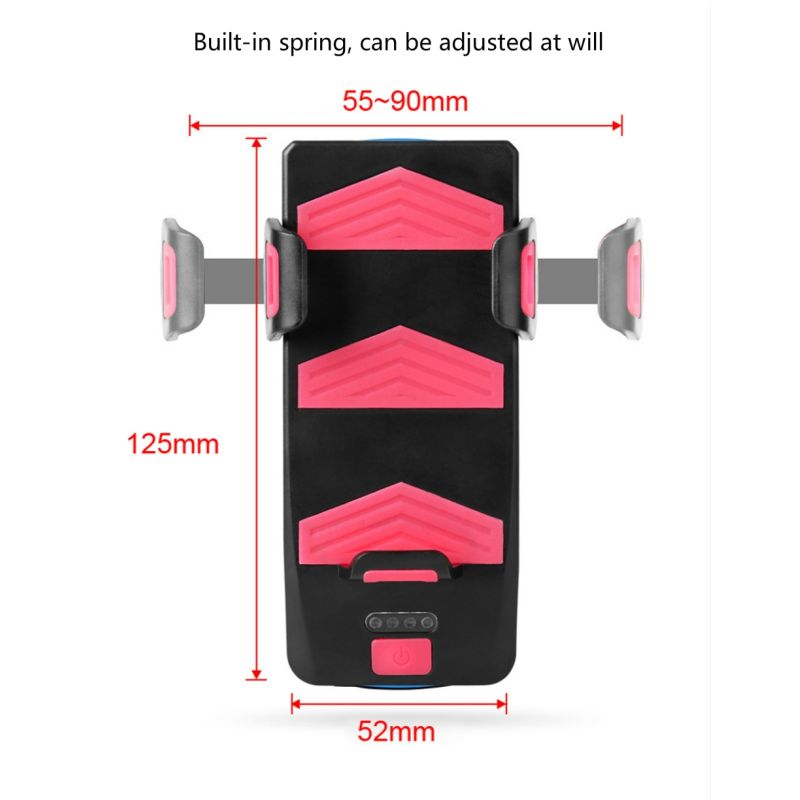 Światło Rowerowe 4 w 1 Jasność 800 Lumenów Uchwyt na Telefon Akcesoria do Rowerów Miejskich i Górskich