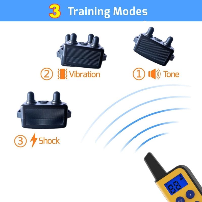 Obroża elektryczna dla psa 1000m zasięg wodoodporna z wyświetlaczem LCD idealna do szkolenie psów na zewnątrz