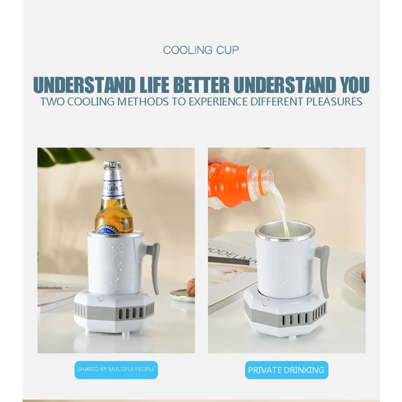 Nowoczesna przenośna lodówka elektryczna do błyskawicznego chłodzenia szybkie obniżenie temperatury napojów