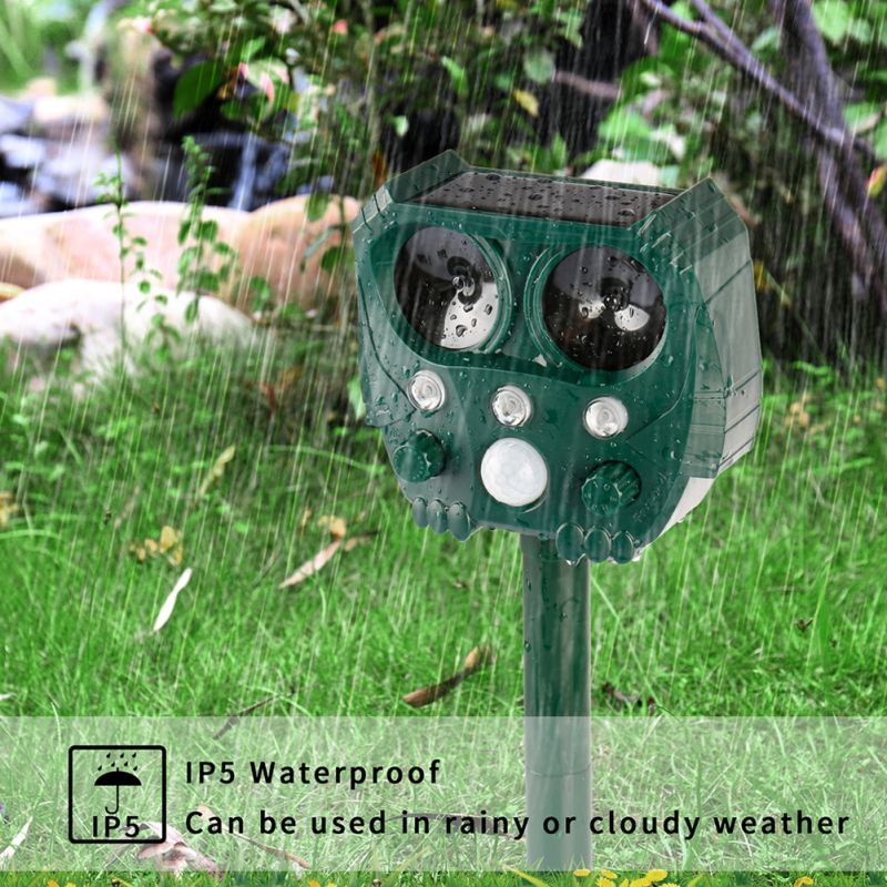 Solarny ultradźwiękowy odstraszacz zwierząt IP44 ochrona na zewnątrz kontrola dzikiej przyrody nowy produkt