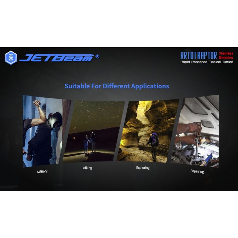 JetBeam Jet-RRT01 XP-L jasna latarka EDC 950 lumenów kompaktowa i niezawodna latarka turystyczna i awaryjna
