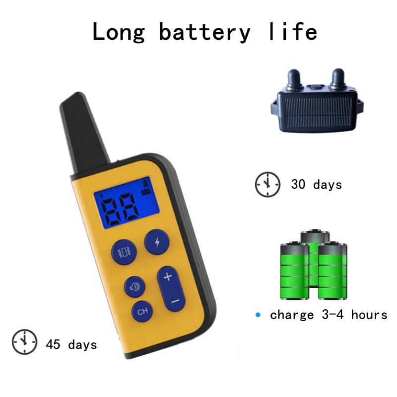 Obroża elektryczna dla psa 1000m zasięg wodoodporna z wyświetlaczem LCD idealna do szkolenie psów na zewnątrz