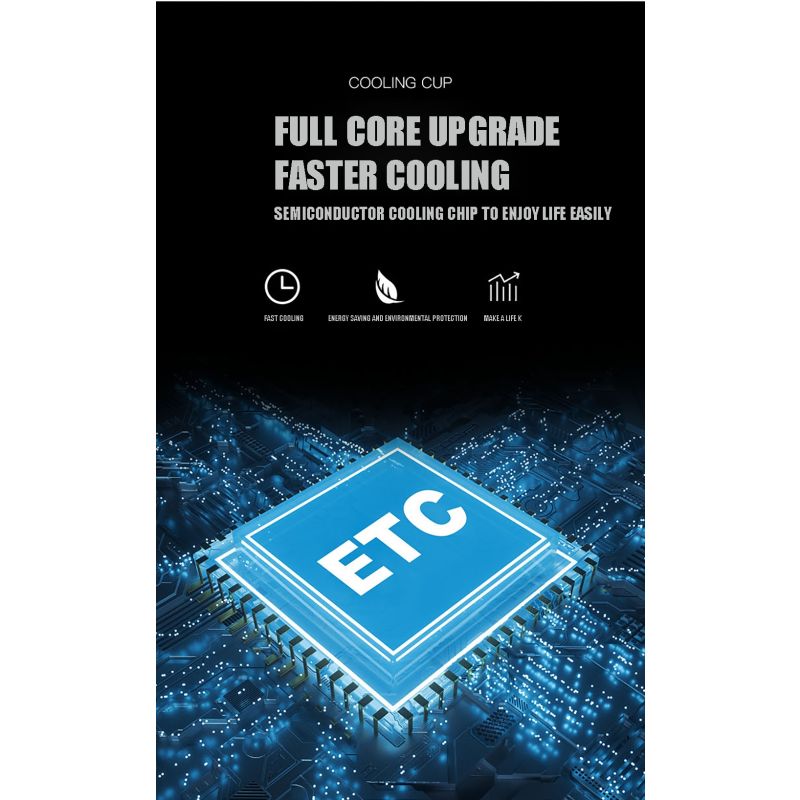 Nowoczesna przenośna lodówka elektryczna do błyskawicznego chłodzenia szybkie obniżenie temperatury napojów