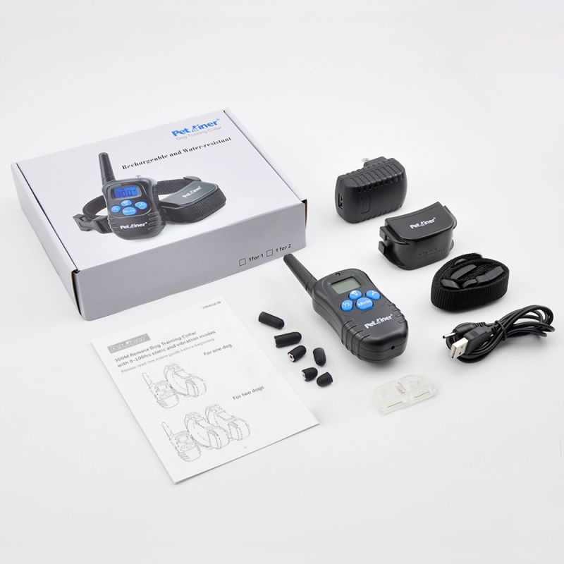 Nowa wodoodporna obroża Petrainer 998D z pilotem LCD dla małych i dużych psów zasięg 300 metrów