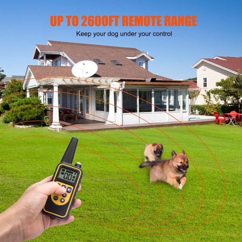 Elektryczny pilot 800YD do szkolenia psa z wodoodpornym akumulatorem i wyświetlaczem LCD skuteczna korekta