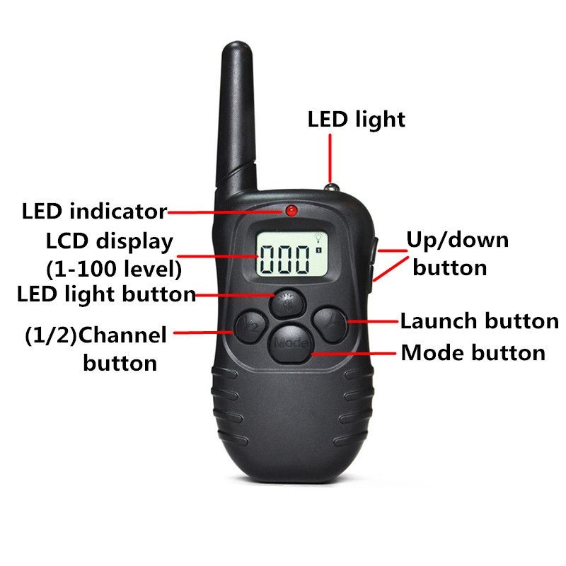 Elektryczna obroża treningowa dla psów z pilotem LCD wodoodporna obroża dla zwierząt z szokiem wibracyjnym