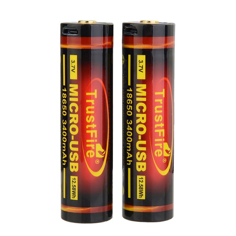 Akumulator TrustFire 18650 3400mAh 3.7V ładowalny Micro USB duża pojemność przyjazny dla środowiska latarki drony