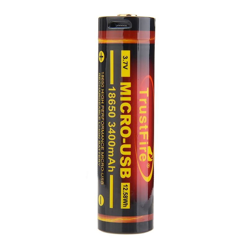 Akumulator TrustFire 18650 3400mAh 3.7V ładowalny Micro USB duża pojemność przyjazny dla środowiska latarki drony