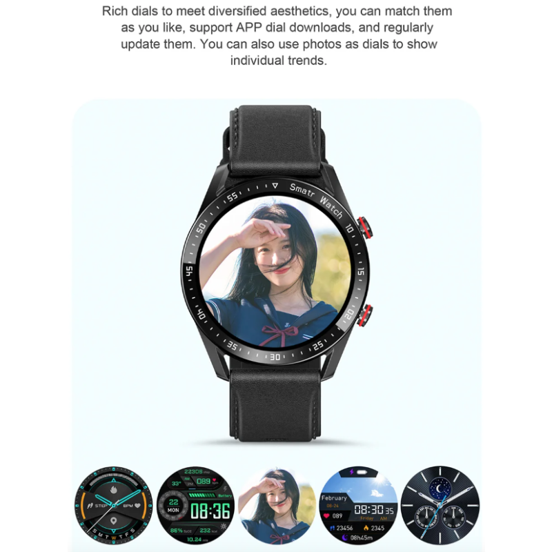 Zegarek HW20 ECG+PPG Bluetooth Smartwatch z Rozmowami – Mierzy EKG i Ciśnienie Krwi, Wodoodporny IP67