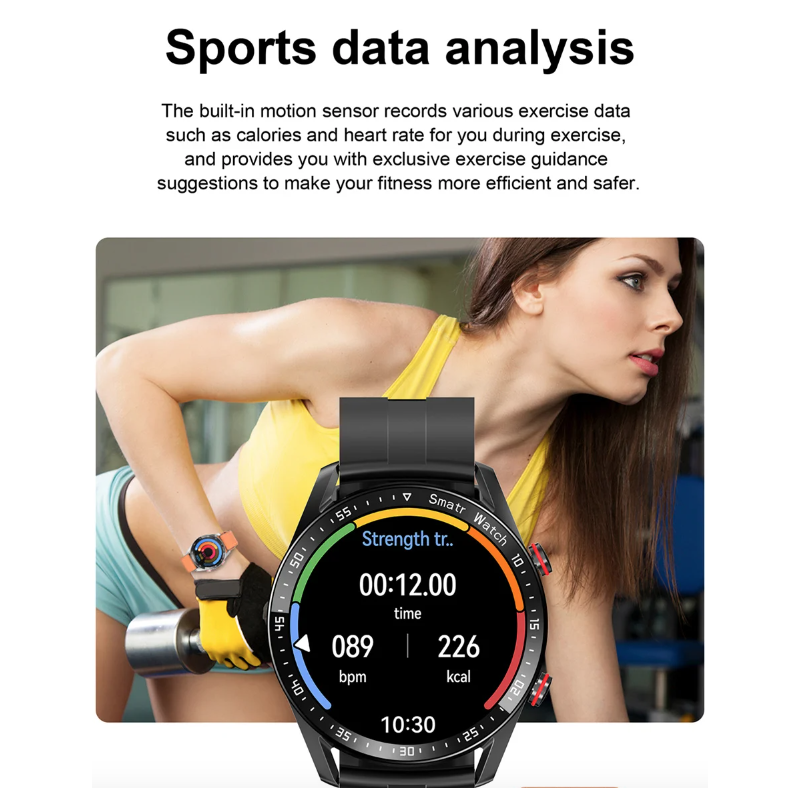 Zegarek HW20 ECG+PPG Bluetooth Smartwatch z Rozmowami – Mierzy EKG i Ciśnienie Krwi, Wodoodporny IP67