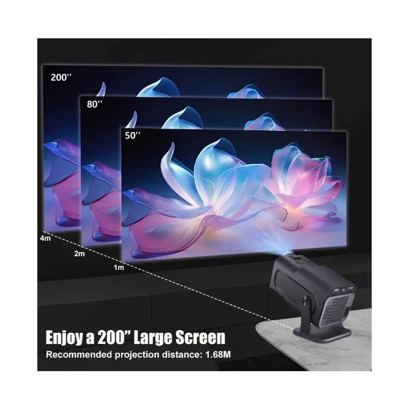 Przenośny Projektor HY320 Android 11 Dual Wifi6 390 ANSI lumenów Kino Ogrodowe i Rozrywka Domowa 4K
