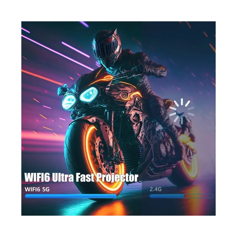 Przenośny Projektor HY320 Android 11 Dual Wifi6 390 ANSI lumenów Kino Ogrodowe i Rozrywka Domowa 4K