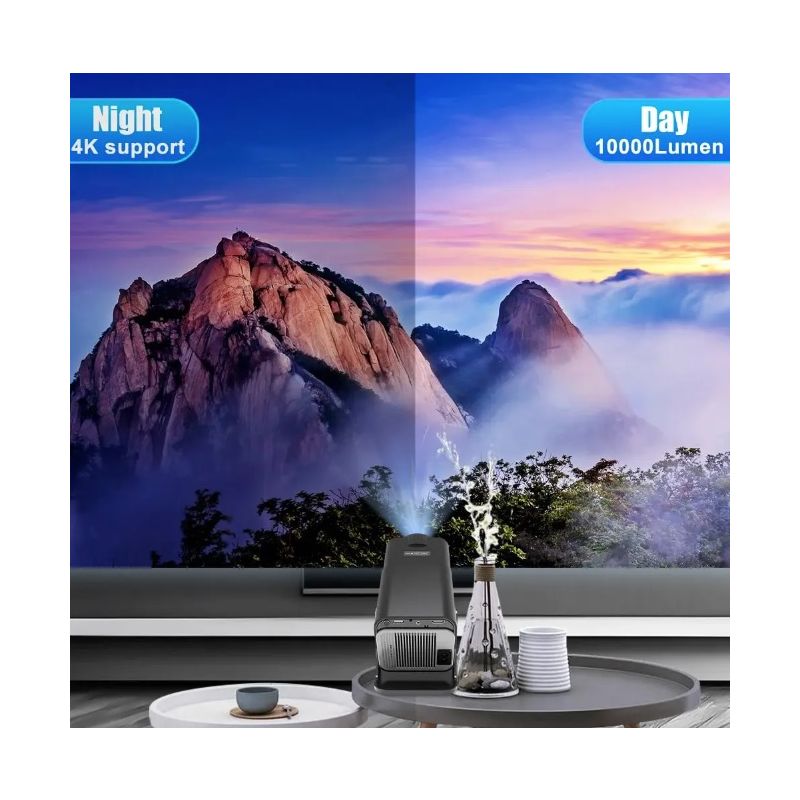 Przenośny Projektor HY320 Android 11 Dual Wifi6 390 ANSI lumenów Kino Ogrodowe i Rozrywka Domowa 4K
