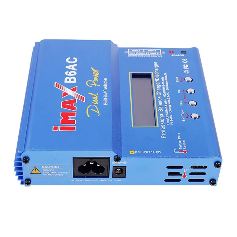 Ładowarka RC Imax B6AC 80W 6A inteligentna ładowarka z LCD szybkie ładowanie Li-ion Lipo NiMH dla pojazdów RC