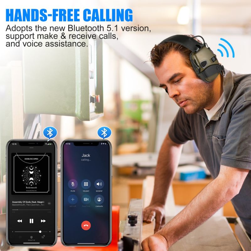 IMPACT SPORT Taktyczne Elektroniczne Ochronniki Słuchu Redukcja Hałasu Wzmocnienie Dźwięku Strzelnica