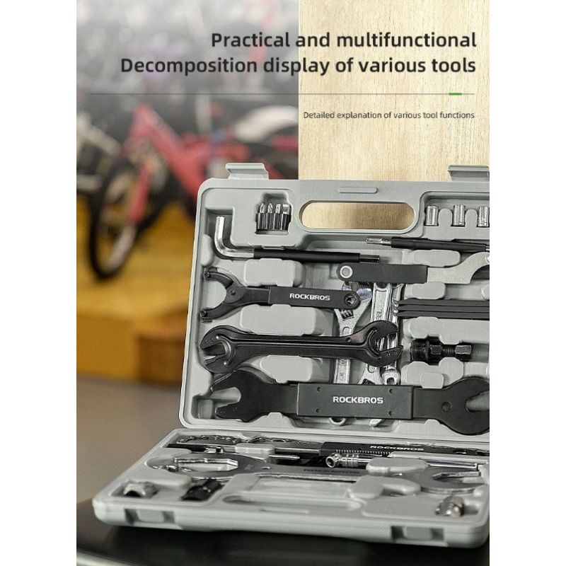 Zestawy narzędzi rowerowych ROCKBROS profesjonalne narzędzia ze stali węglowej kompaktowe przechowywanie