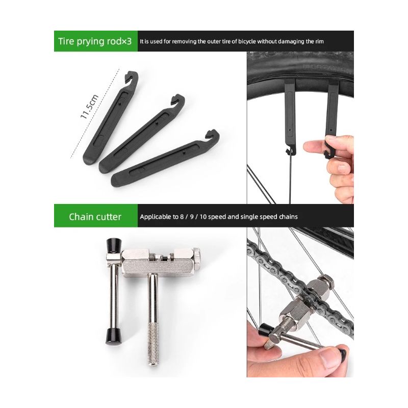 Zestawy narzędzi rowerowych ROCKBROS profesjonalne narzędzia ze stali węglowej kompaktowe przechowywanie