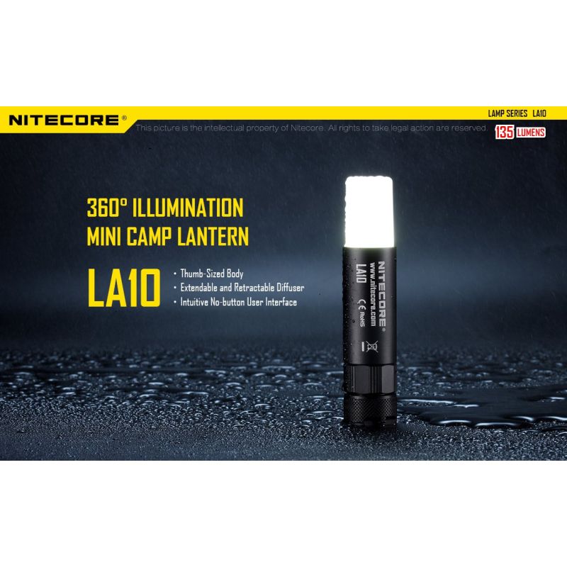 Nitecore LA10 mini EDC latarka o jasności 135 lumenów kompaktowa i lekka na codzienne użytkowanie AA LED