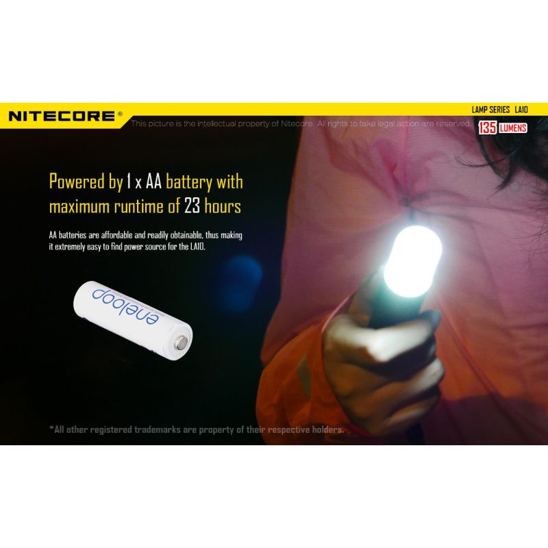 Nitecore LA10 mini EDC latarka o jasności 135 lumenów kompaktowa i lekka na codzienne użytkowanie AA LED