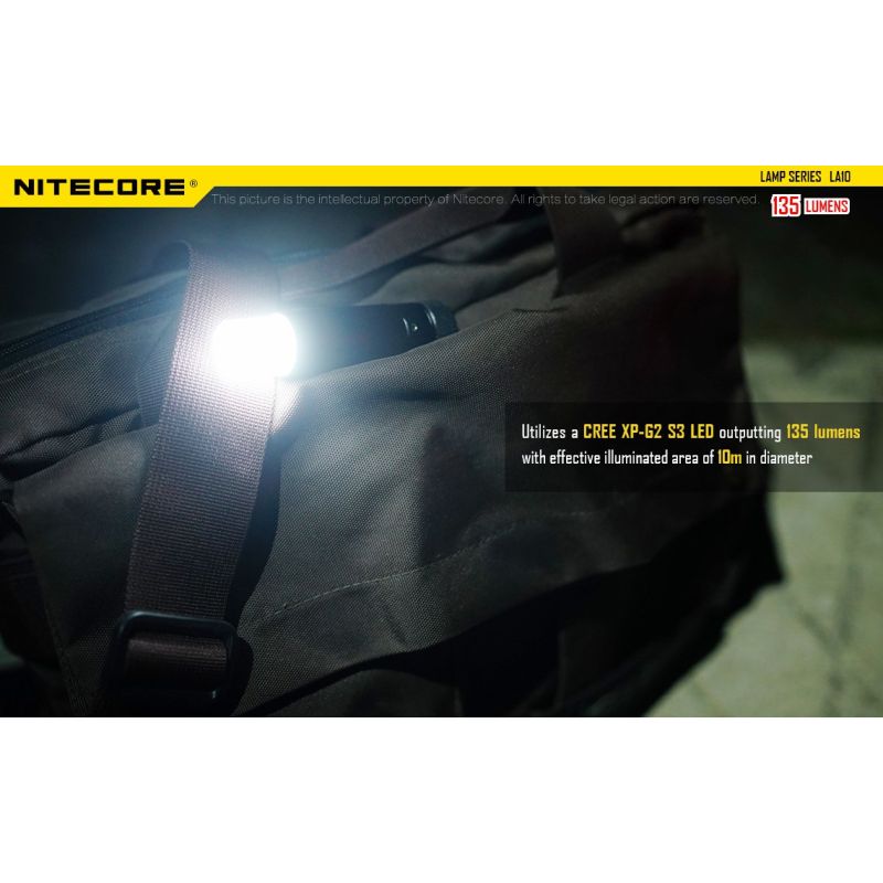 Nitecore LA10 mini EDC latarka o jasności 135 lumenów kompaktowa i lekka na codzienne użytkowanie AA LED