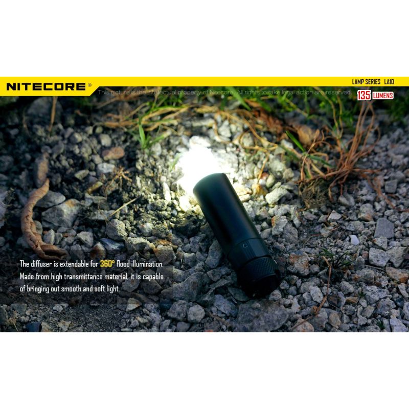 Nitecore LA10 mini EDC latarka o jasności 135 lumenów kompaktowa i lekka na codzienne użytkowanie AA LED