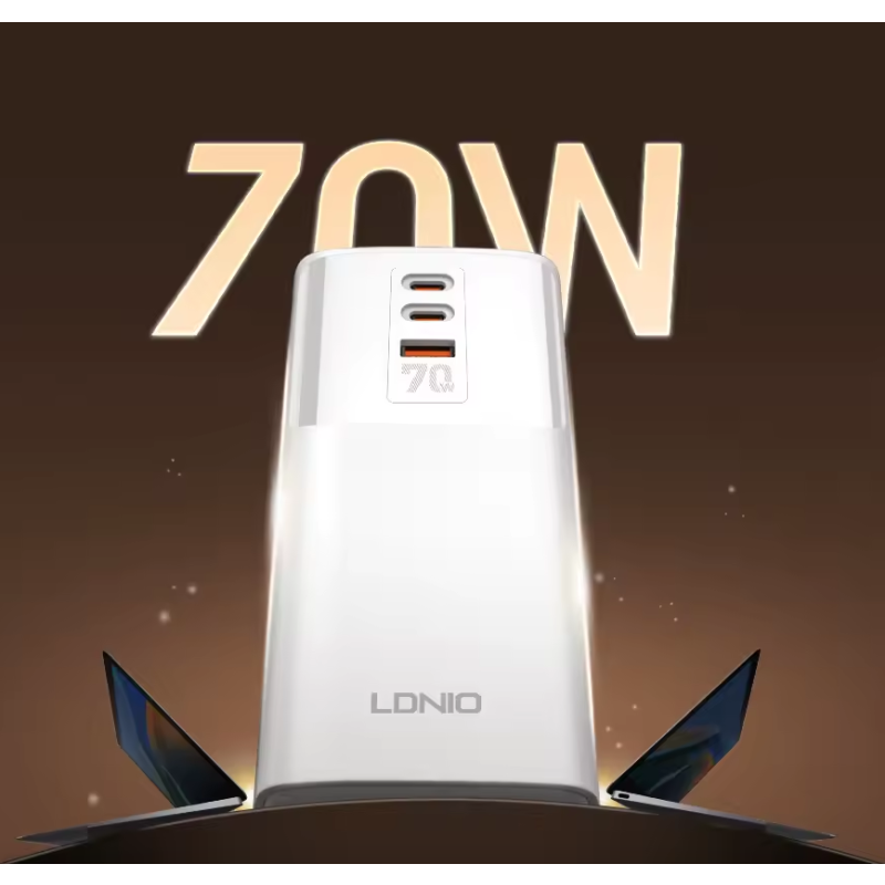 LDNIO Tower Cube Ładowarka 70W USB-C, Wielogniazdowa Listwa Zasilająca Ochrona Przepięciowa Uniw. Gniazda UK/US/EU