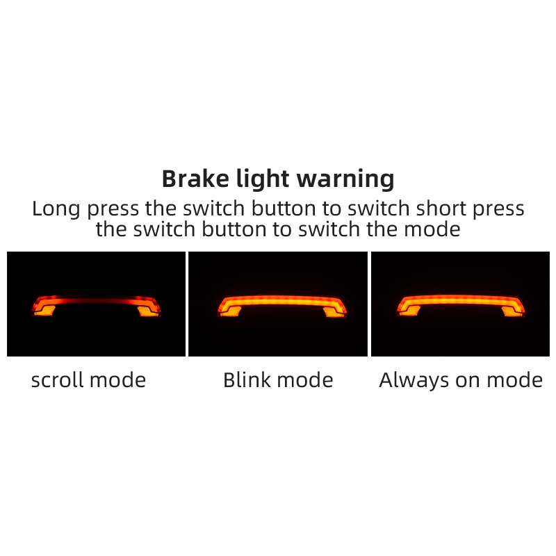 ROCKBROS LKWD-R1 inteligentne USB LED tylne światło rowerowe z bezprzewodowym pilotem dla bezpieczeństwa MTB