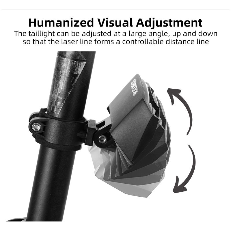 ROCKBROS LKWD-R1 inteligentne USB LED tylne światło rowerowe z bezprzewodowym pilotem dla bezpieczeństwa MTB