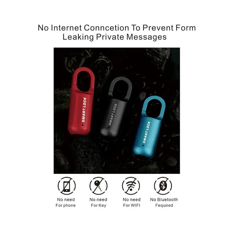 Mini kłódka na odcisk palca USB bezkluczykowy zamek elektroniczny Bezpieczeństwo podróży z nowoczesnym designem