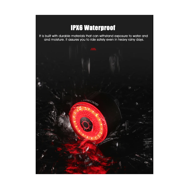 Gaciron LOOP-100 magnetyczne tylne światło LED z czujnikiem hamulca dla bezpieczeństwa rowerowego