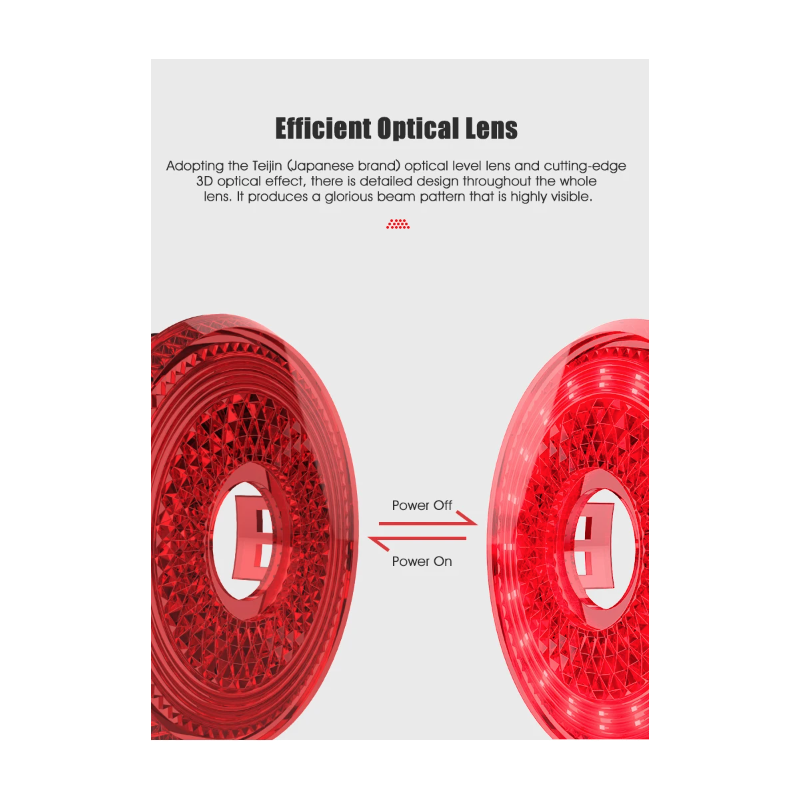 Gaciron LOOP-100 magnetyczne tylne światło LED z czujnikiem hamulca dla bezpieczeństwa rowerowego